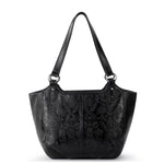 The Sak Bolinas Satchel - Leather - Black Floral Embossed
