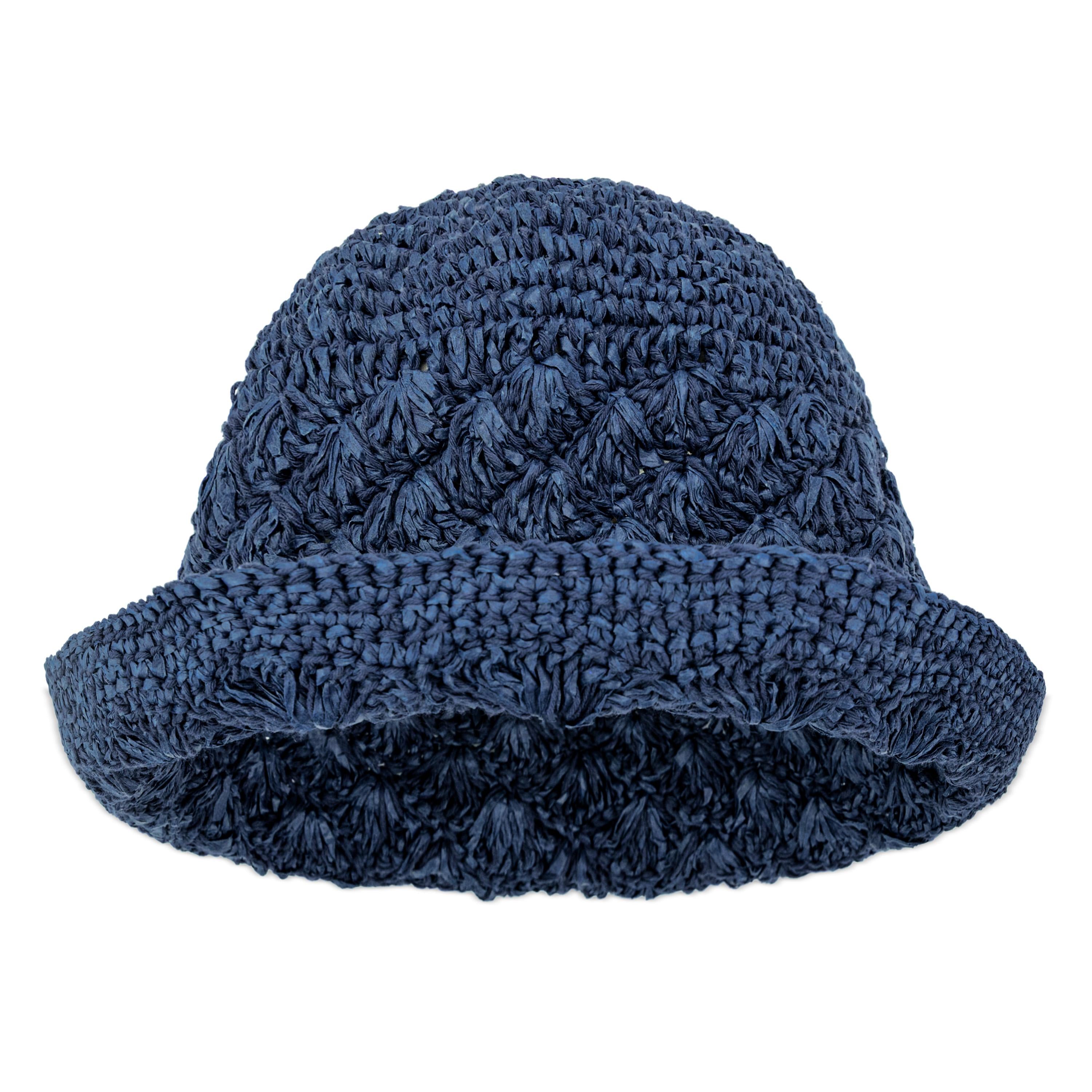 The Sak Lanie Bucket Hat - Hand Crochet - Denim Shell