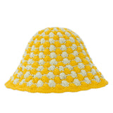 The Sak Lanie Bucket Hat - Hand Crochet - Lemon Drop Shell