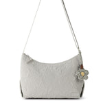Sakroots Banyan Hobo - EcoTwill - Pebble Flower Blossom Quilted