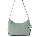 Sakroots Banyan Hobo - EcoTwill - Sage Flower Blossom Quilted