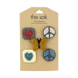 The Sak Yarnicharmz 5 Pack - Hand Crochet - Peace And Love