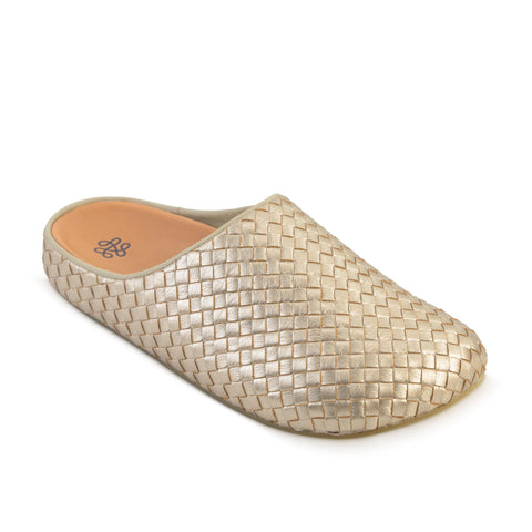 The Sak Bolinas Woven Clog - Leather - Woven Light Gold