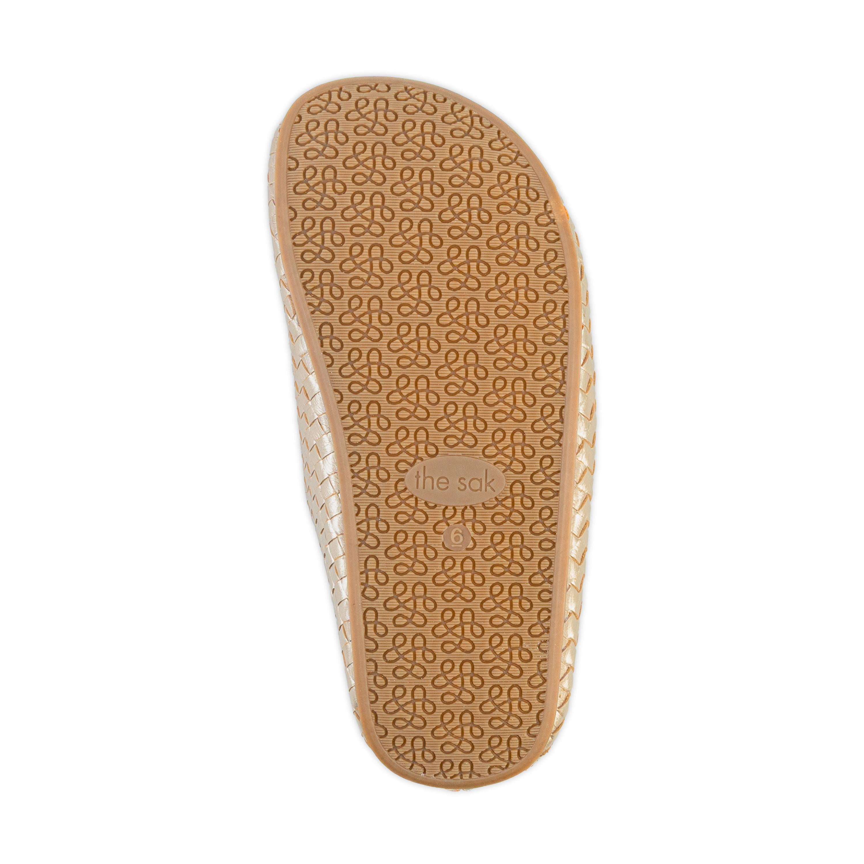 The Sak Bolinas Woven Clog - Leather - Woven Light Gold