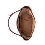 The Sak Los Feliz Medium Tote - Leather - Mahogany Cognac Woven