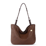 The Sak Los Feliz Medium Tote - Leather - Mahogany Cognac Woven