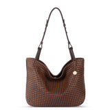 The Sak Los Feliz Medium Tote - Leather - Mahogany Cognac Woven
