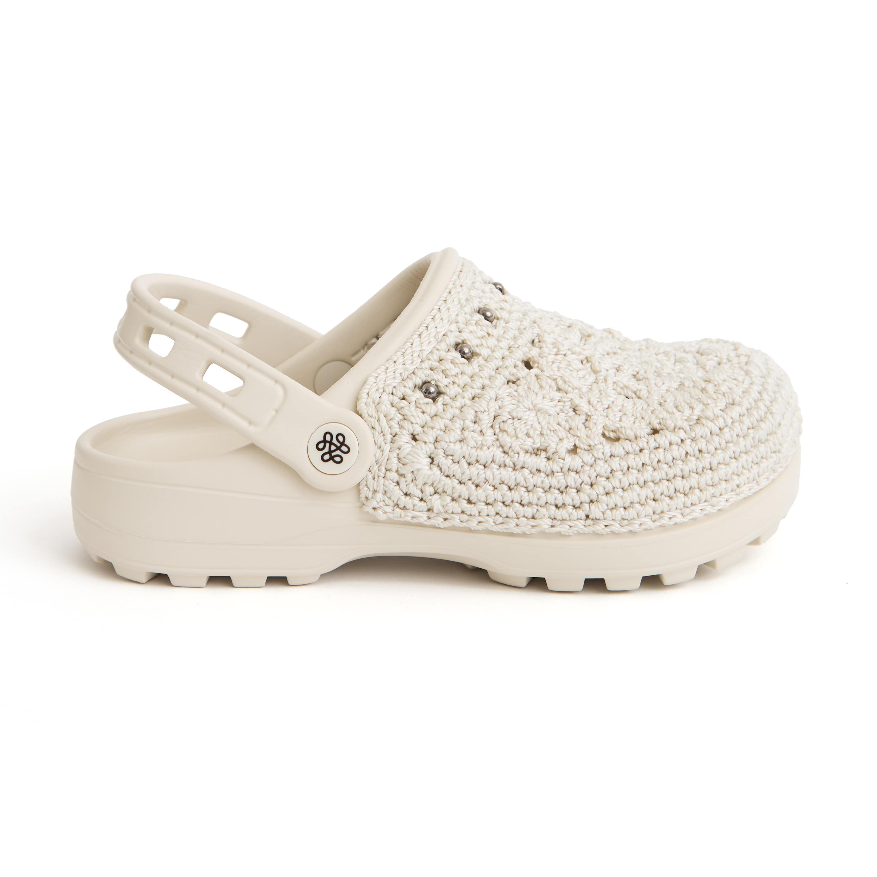 The Sak Bolo Eva Clog - Hand Crochet - Natural Medallion