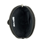 The Sak Circle Coin Pouch - Hand Crochet - Black Pyrite Star