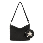 The Sak Circle Coin Pouch - Hand Crochet - Black Pyrite Star