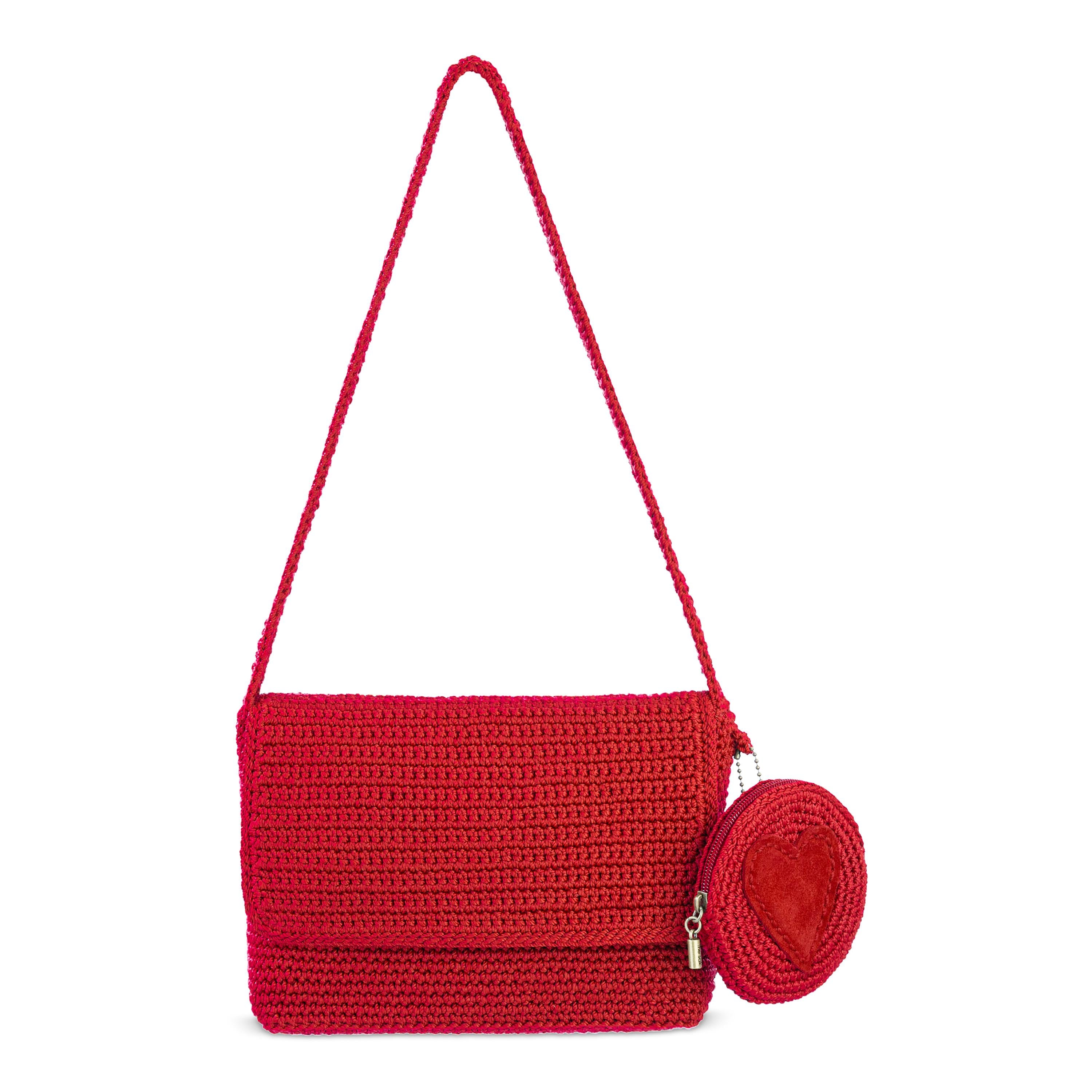 The Sak Circle Coin Pouch - Hand Crochet - Scarlet Heart