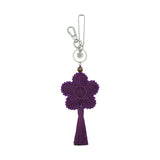 The Sak Yarnicharmz Dangle - Hand Crochet - Aubergine Flower