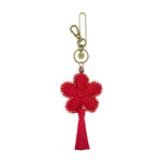 The Sak Yarnicharmz Dangle - Hand Crochet - Scarlet Flower