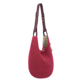 The Sak Los Feliz 120 Hobo - Hand Crochet - Black Cherry Static