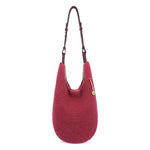 The Sak Los Feliz 120 Hobo - Hand Crochet - Black Cherry Static