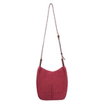 The Sak Los Feliz Crossbody - Hand Crochet - Black Cherry Static