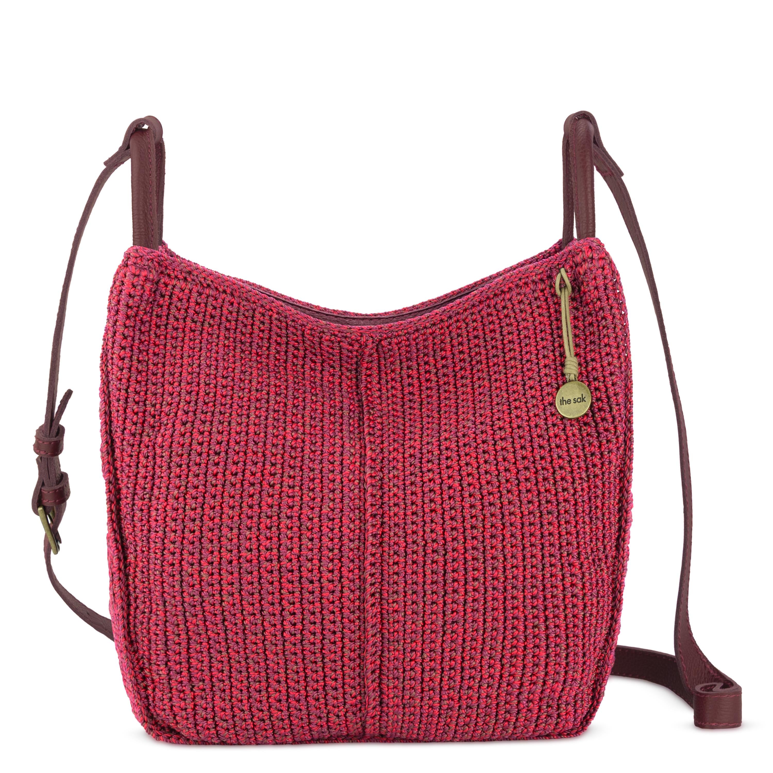 The Sak Los Feliz Crossbody - Hand Crochet - Black Cherry Static