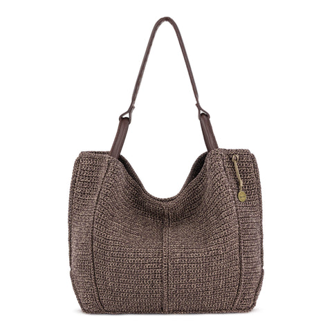 The Sak Los Feliz Large Tote - Hand Crochet - Nutmeg Static