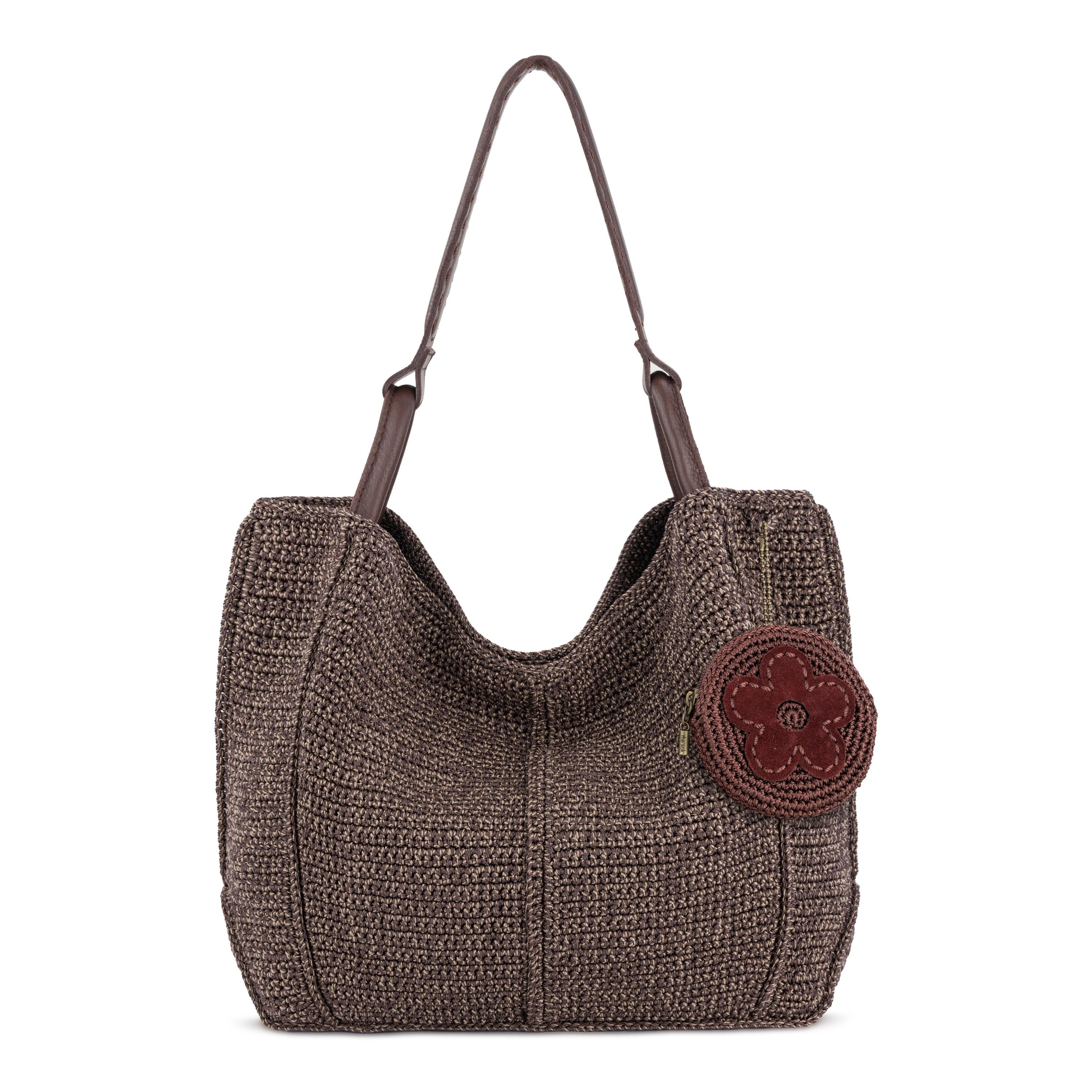 The Sak Los Feliz Large Tote - Hand Crochet - Nutmeg Static