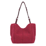 The Sak Los Feliz Medium Tote - Hand Crochet - Black Cherry Static