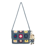 The Sak Marlow Flap Shoulder Bag - Hand Crochet - Maritime Multi Patch