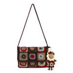 The Sak Marlow Flap Shoulder Bag - Hand Crochet - Walnut Patch