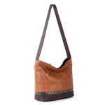 The Sak De Young Hobo - Leather - Tobacco Snake Block