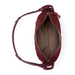 The Sak Los Feliz Bucket Hobo - Leather - Black Cherry Suede