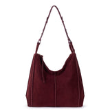 The Sak Los Feliz Bucket Hobo - Leather - Black Cherry Suede