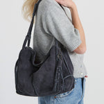 The Sak Los Feliz Hobo - Leather - Storm Grey Suede