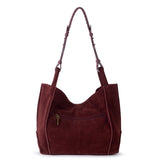 The Sak Los Feliz Medium Tote - Leather - Black Cherry Suede