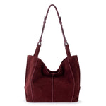 The Sak Los Feliz Medium Tote - Leather - Black Cherry Suede