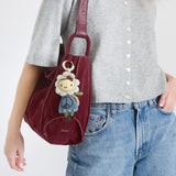 The Sak Los Feliz Medium Tote - Leather - Black Cherry Suede