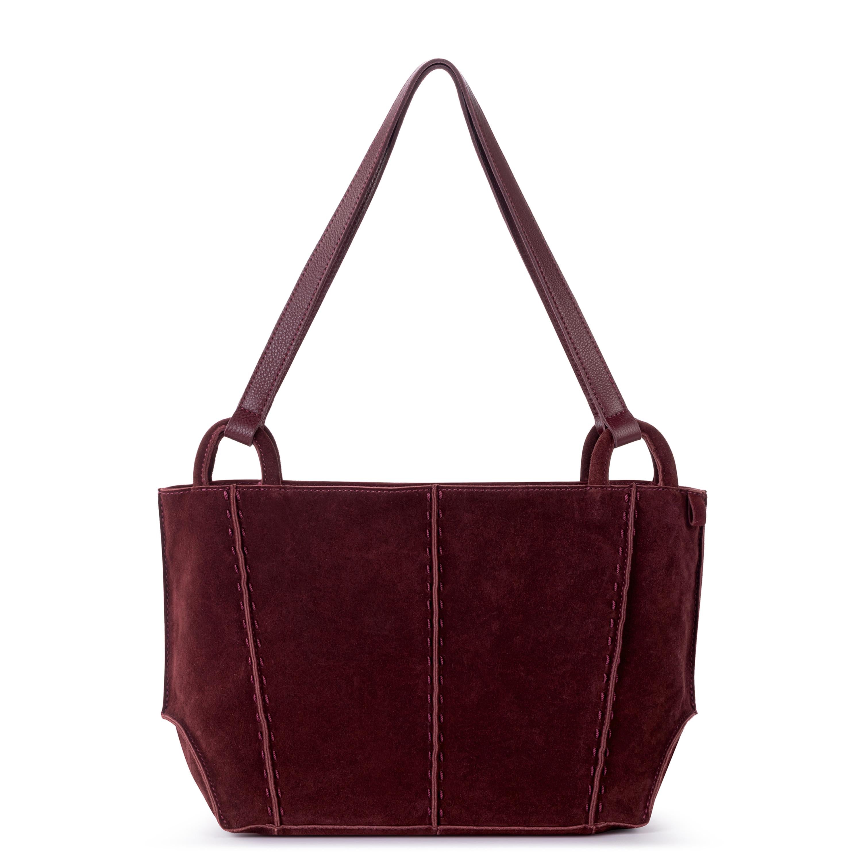 The Sak Los Feliz Satchel - Leather - Black Cherry Suede