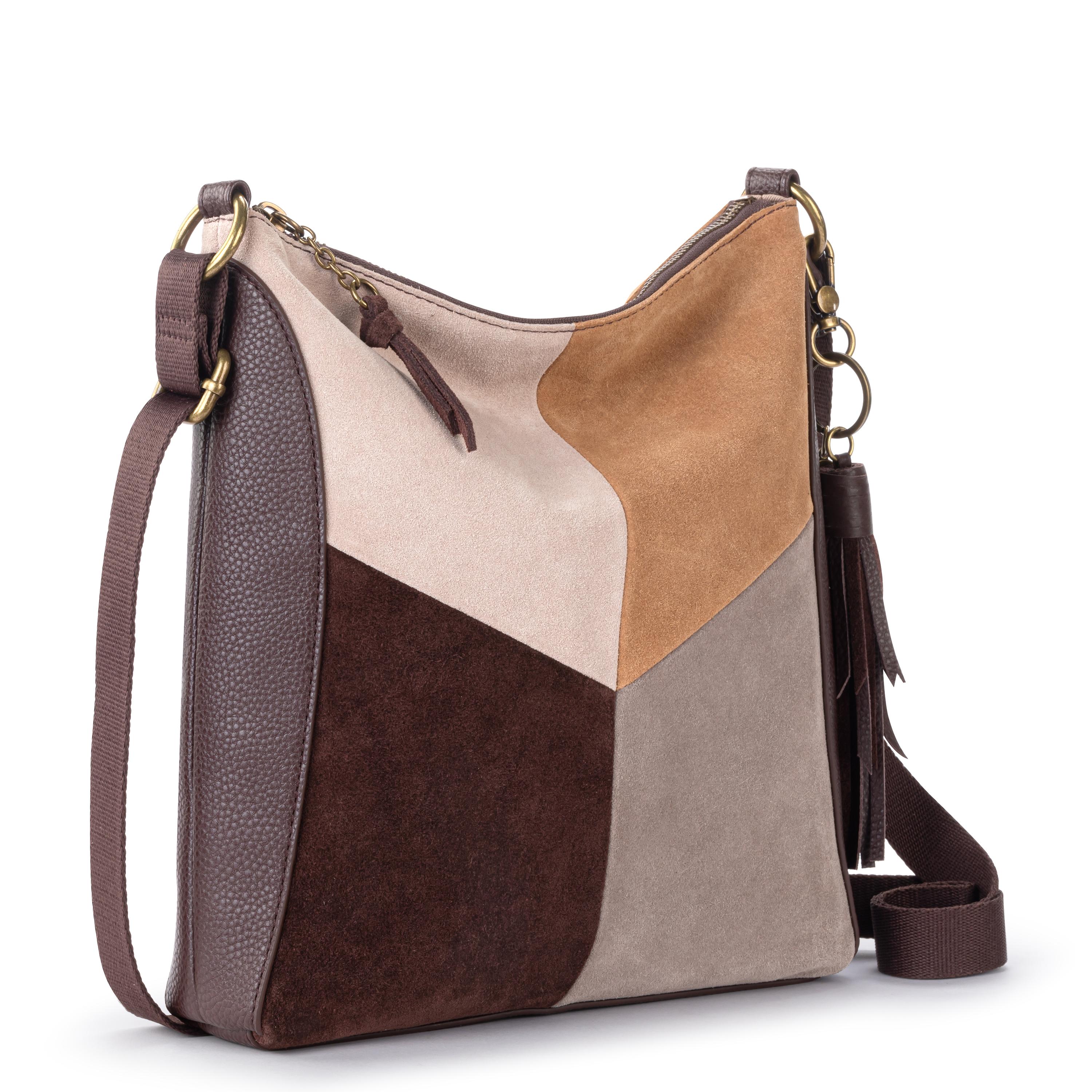 The Sak Lucia Crossbody - Leather - Mahogany Suede Block