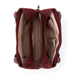 The Sak Melrose Satchel - Leather - Black Cherry Suede Heart