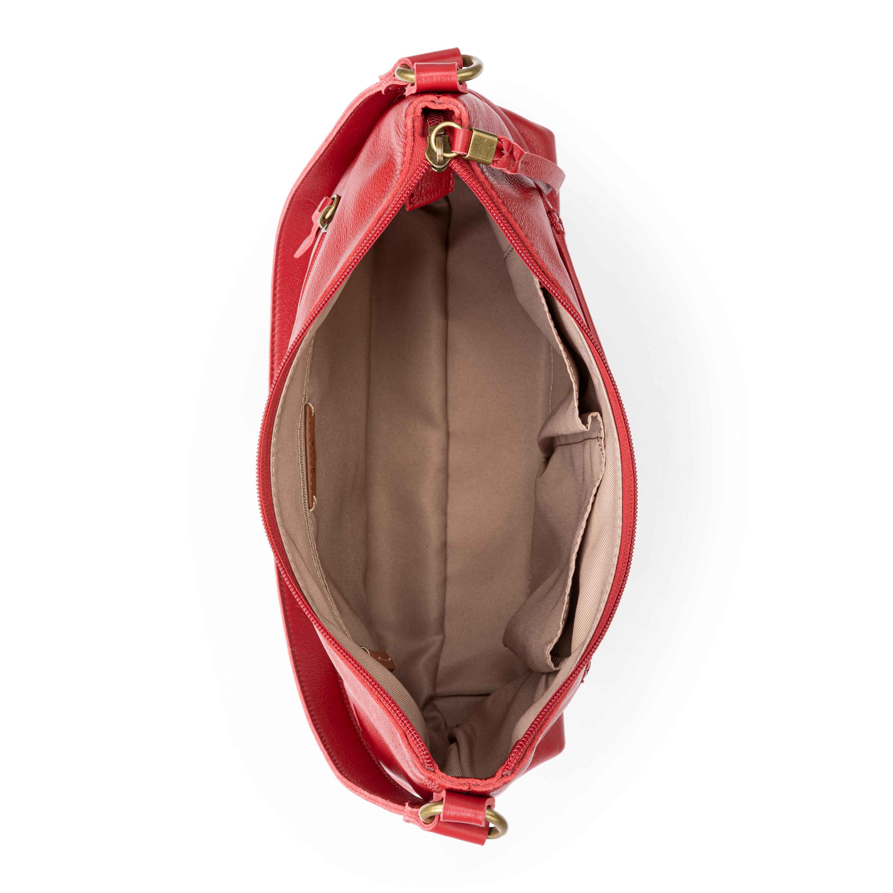 The Sak Melrose Shoulder Bag - Leather - Scarlet