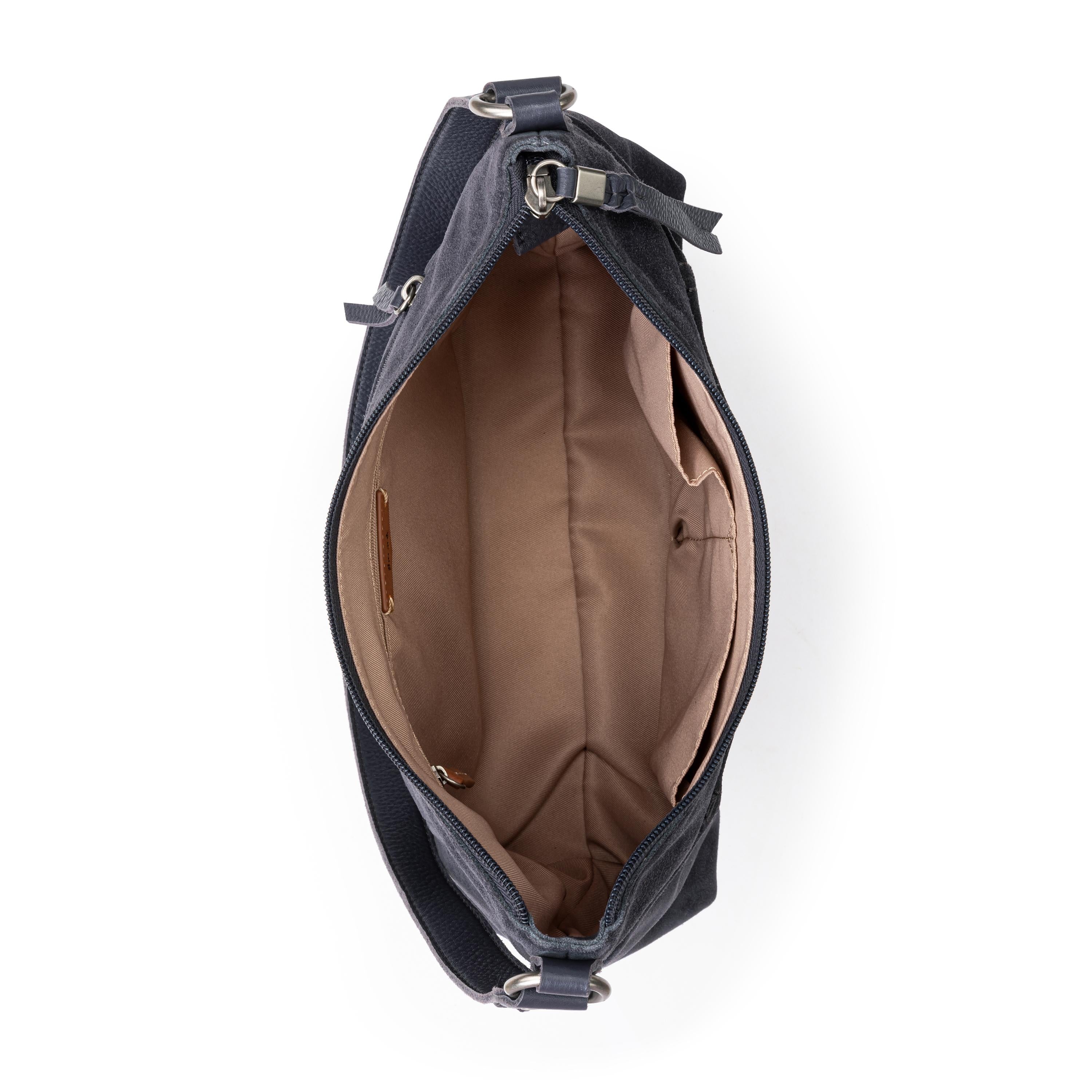 The Sak Melrose Shoulder Bag - Leather - Storm Grey Suede