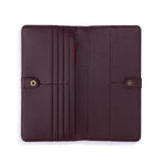 The Sak Mira Large Wallet - Leather - Black Cherry Suede