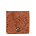 The Sak Mira Small Wallet - Leather - Tobacco Floral Embossed