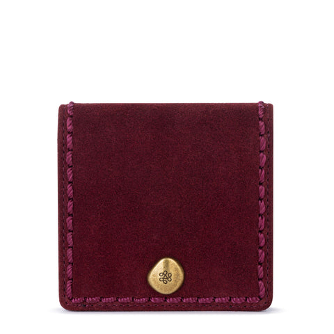The Sak Mira Small Wallet - Leather - Black Cherry Suede