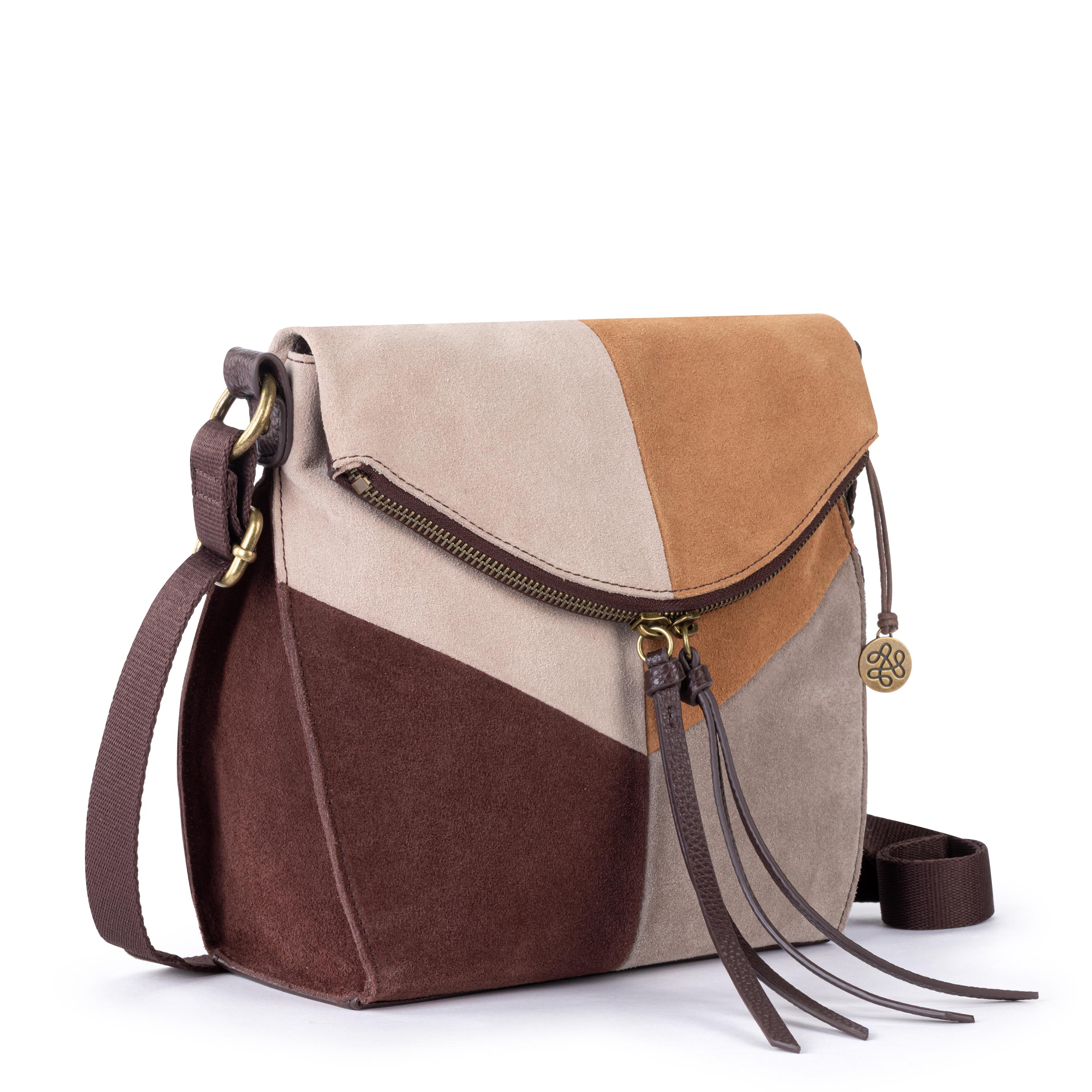 The Sak Silverlake Flap Crossbody - Leather - Mahogany Suede Block