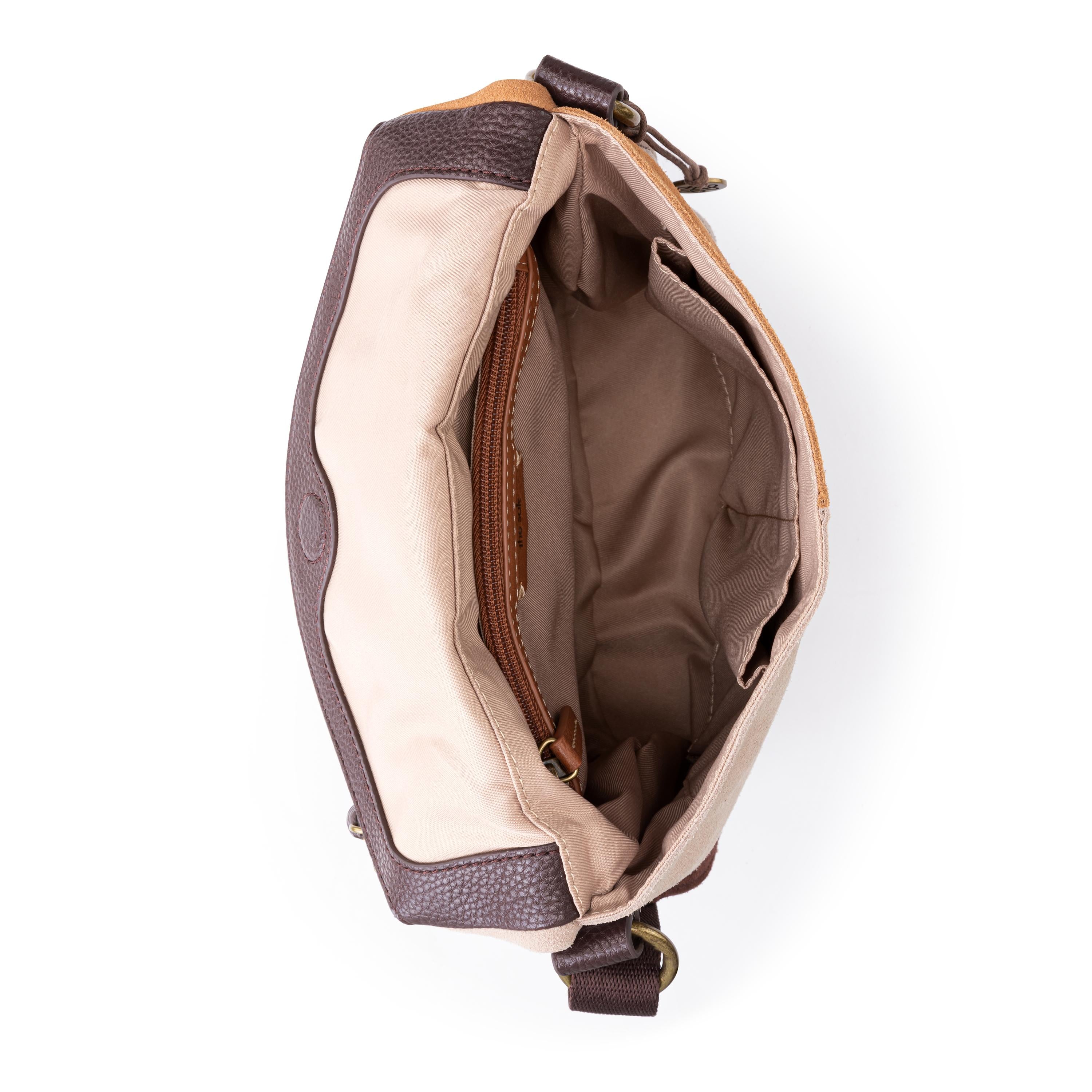 The Sak Silverlake Flap Crossbody - Leather - Mahogany Suede Block