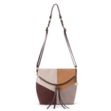 The Sak Silverlake Flap Crossbody - Leather - Mahogany Suede Block