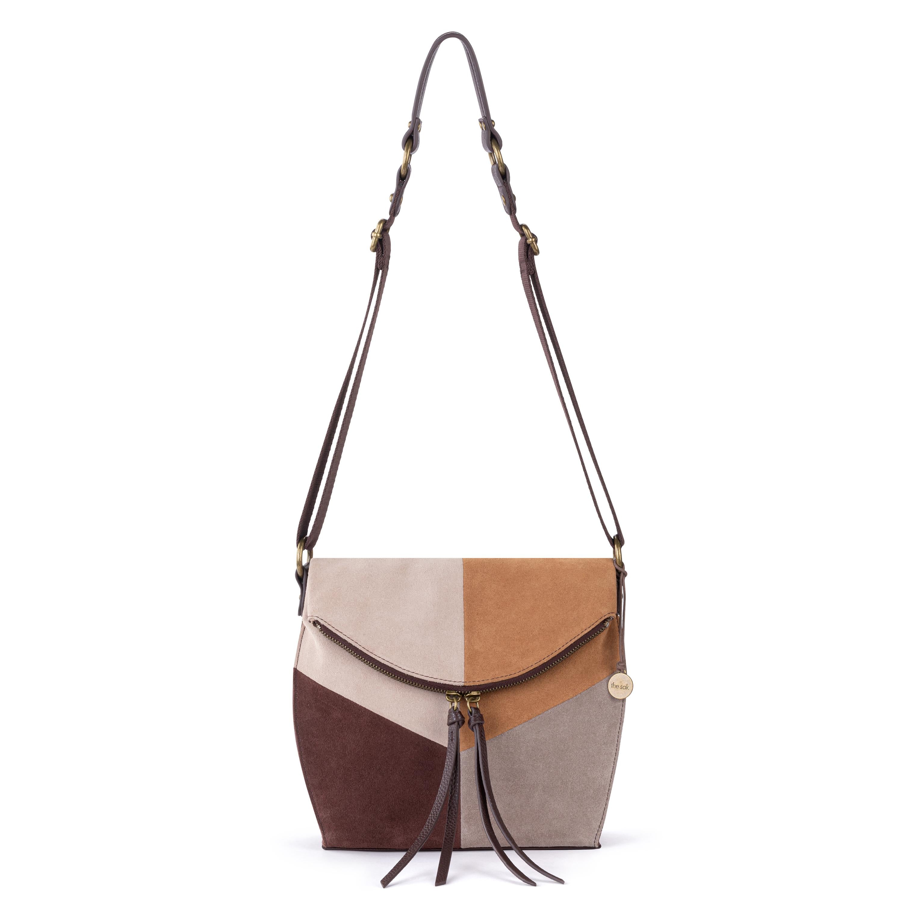 The Sak Silverlake Flap Crossbody - Leather - Mahogany Suede Block