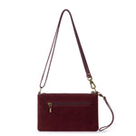 The Sak Vita Convertible Wristlet - Leather - Black Cherry Suede