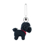 The Sak Yarnicharmz Dangle - Hand Crochet - Black Maltipoo