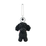 The Sak Yarnicharmz Dangle - Hand Crochet - Black Maltipoo