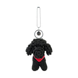 The Sak Yarnicharmz Dangle - Hand Crochet - Black Maltipoo