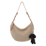 The Sak Yarnicharmz Dangle - Hand Crochet - Black Maltipoo
